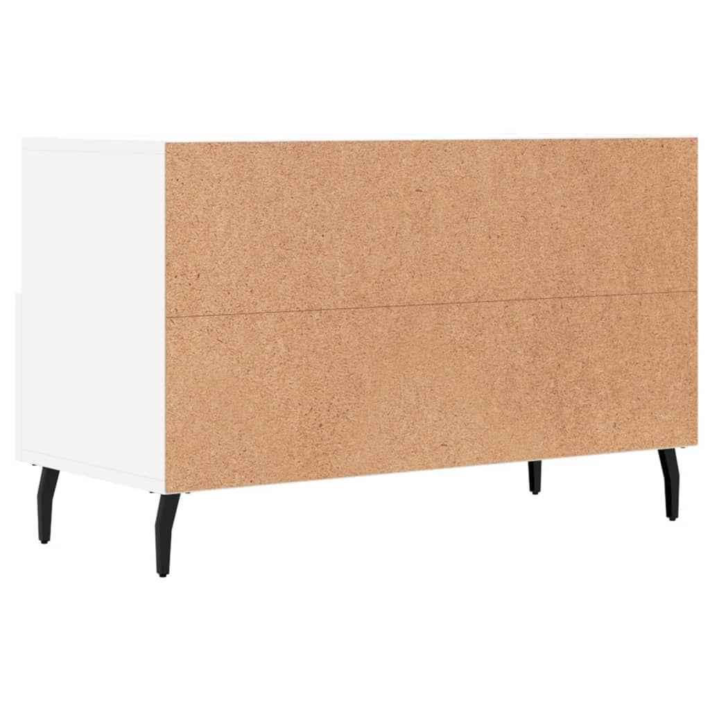 Meuble TV blanc 80x36x50 cm en bois