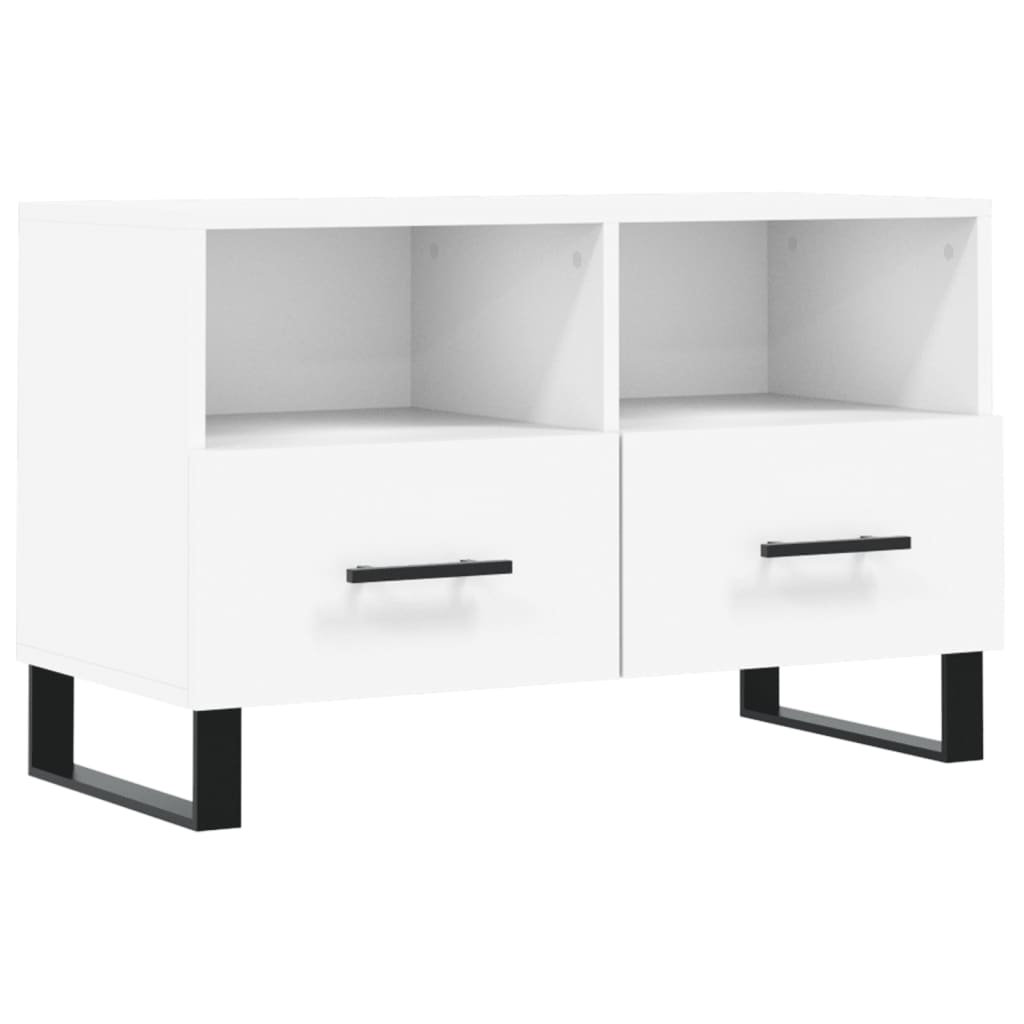 Meuble TV blanc 80x36x50 cm en bois