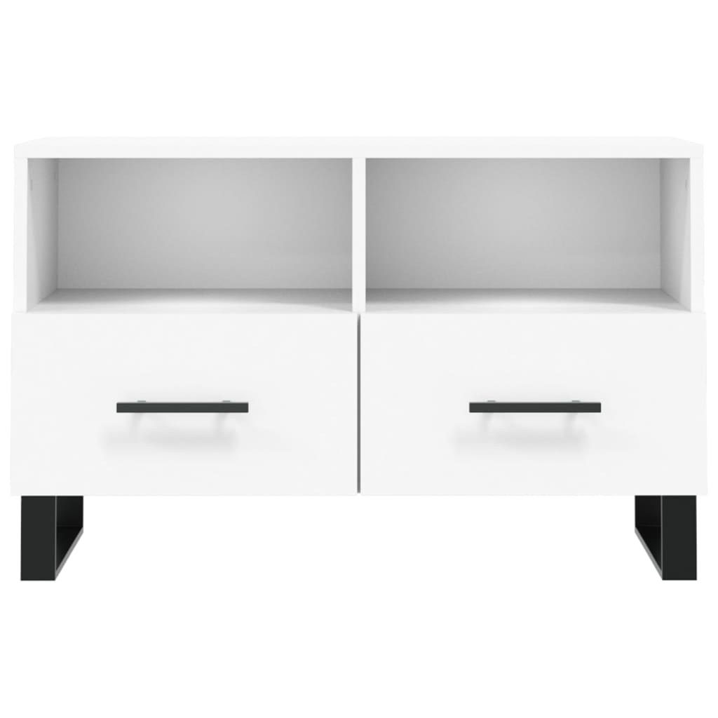 Meuble TV blanc 80x36x50 cm en bois