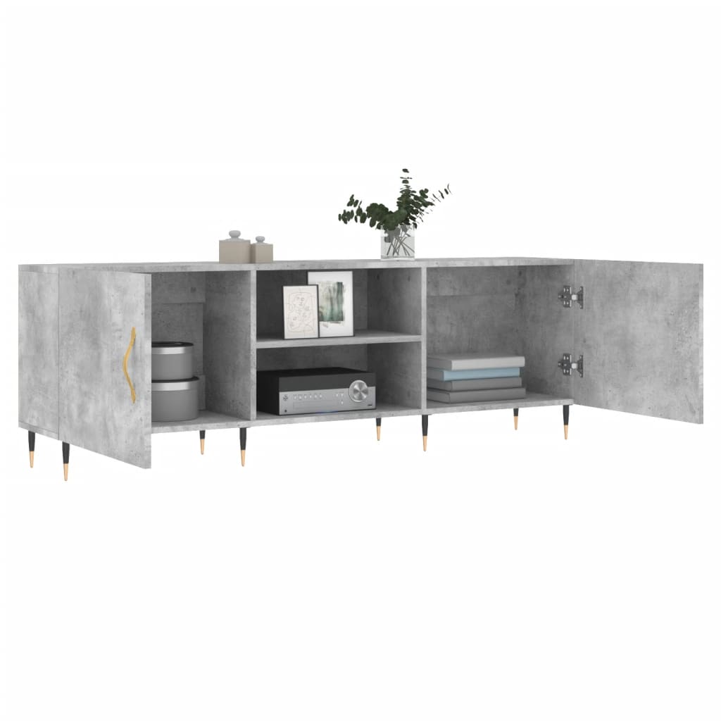 TV-Schrank Betongrau 150x30x50 cm Holzwerkstoff