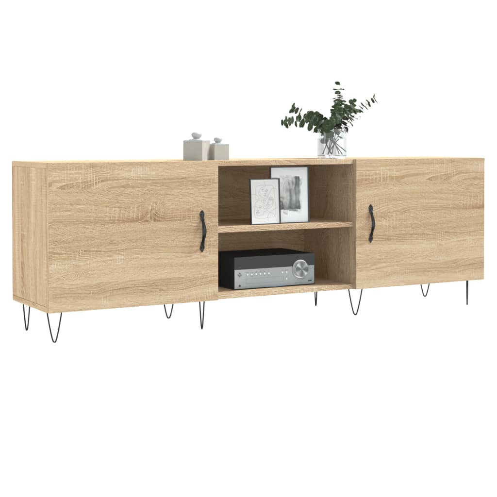 Meuble TV chêne Sonoma 150x30x50 cm matériau bois