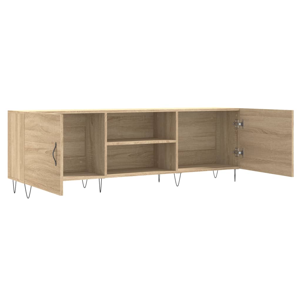 Meuble TV chêne Sonoma 150x30x50 cm matériau bois