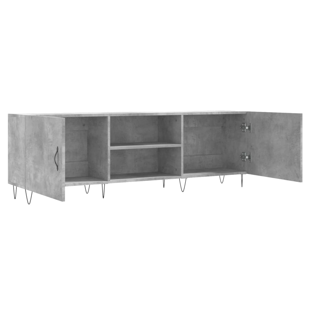 TV-Schrank Betongrau 150x30x50 cm Holzwerkstoff