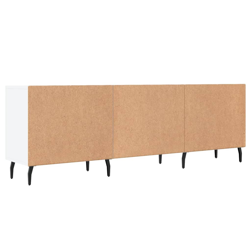 Meuble TV blanc 150x30x50 cm en bois
