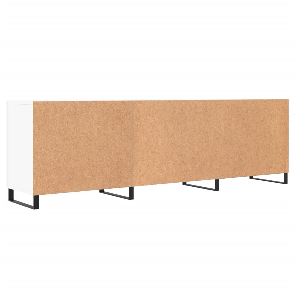 Meuble TV blanc 150x30x50 cm en bois