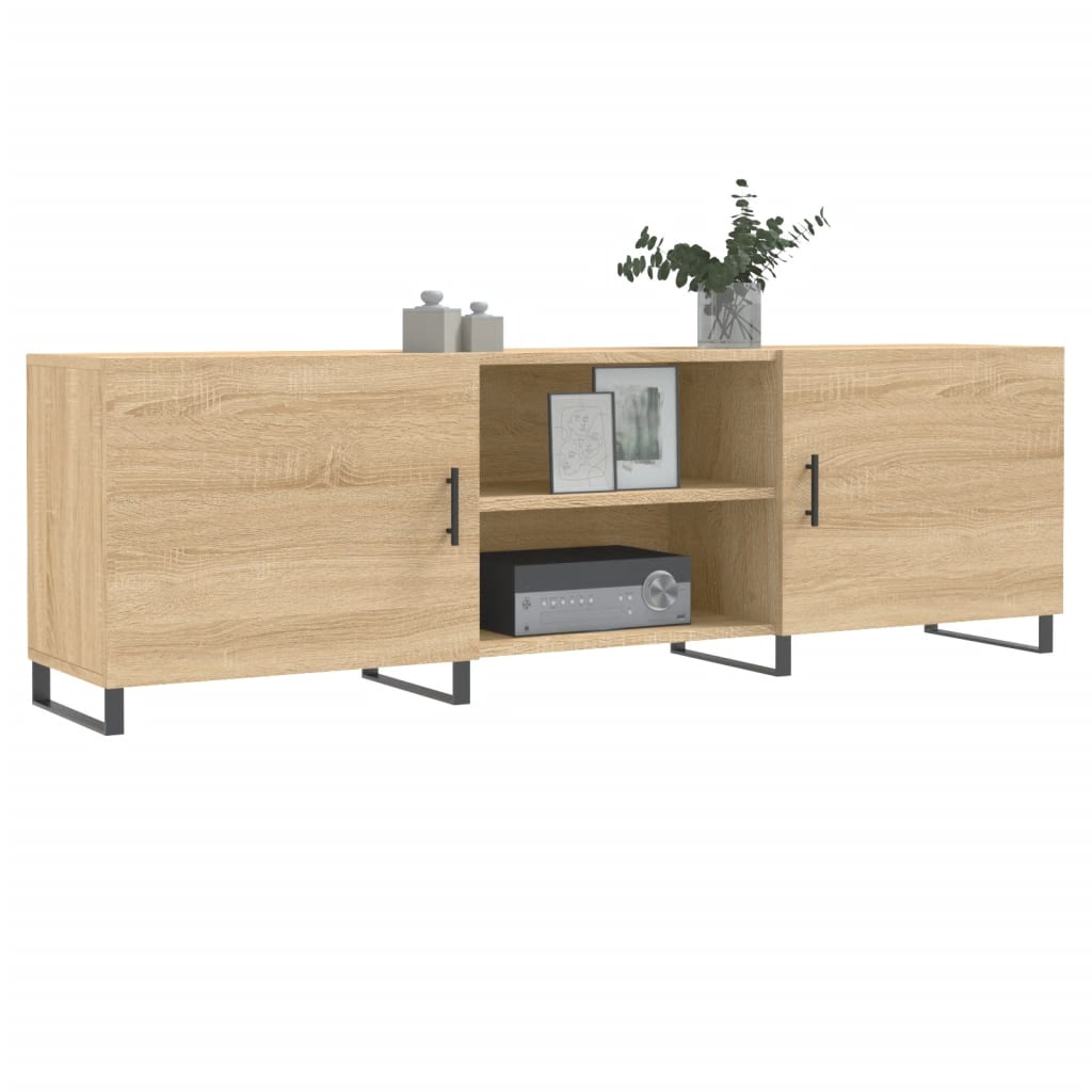 Meuble TV chêne Sonoma 150x30x50 cm matériau bois