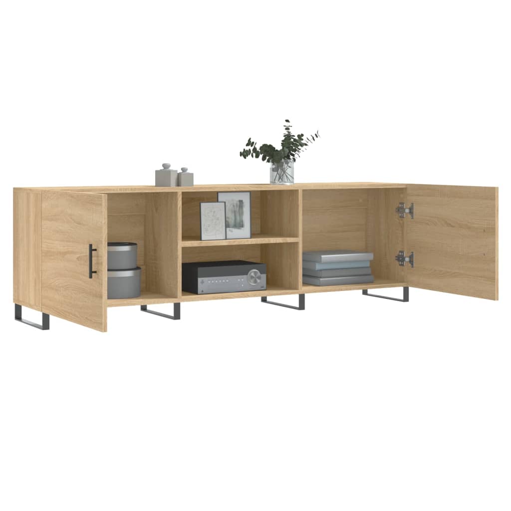 Meuble TV chêne Sonoma 150x30x50 cm matériau bois