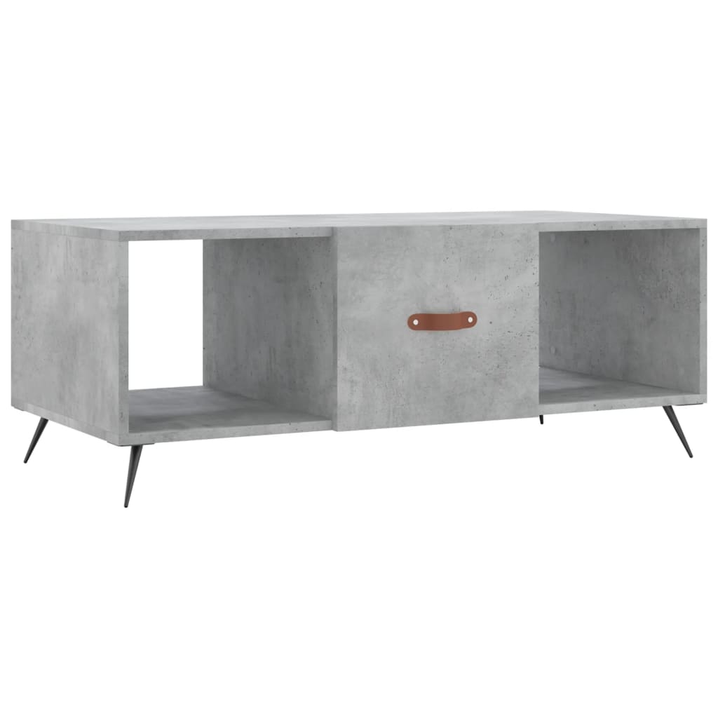 Table basse gris béton 102x50x40 cm en bois