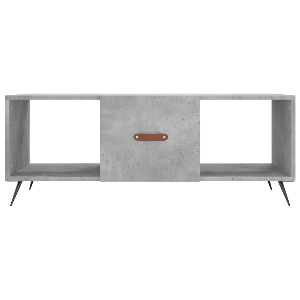 Table basse gris béton 102x50x40 cm en bois