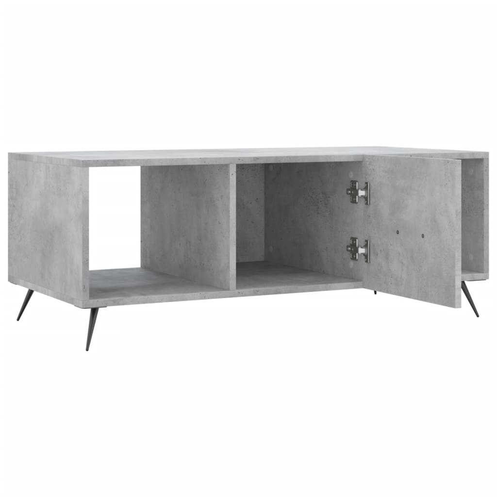 Table basse gris béton 102x50x40 cm en bois