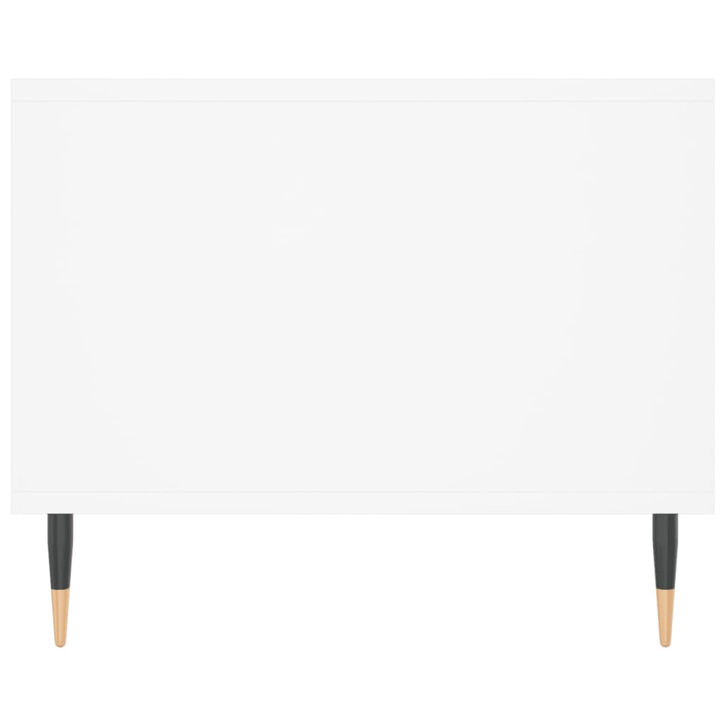 Table basse blanche 102x50x40 cm en bois