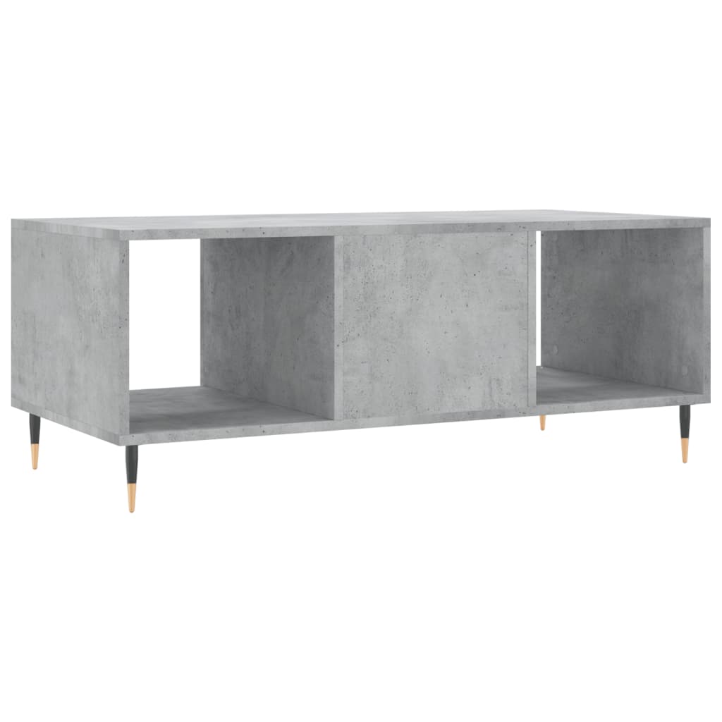 Table basse gris béton 102x50x40 cm en bois