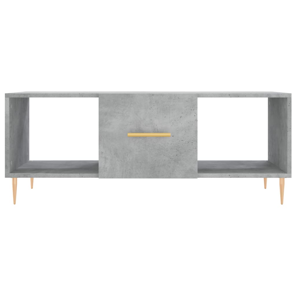 Table basse gris béton 102x50x40 cm en bois