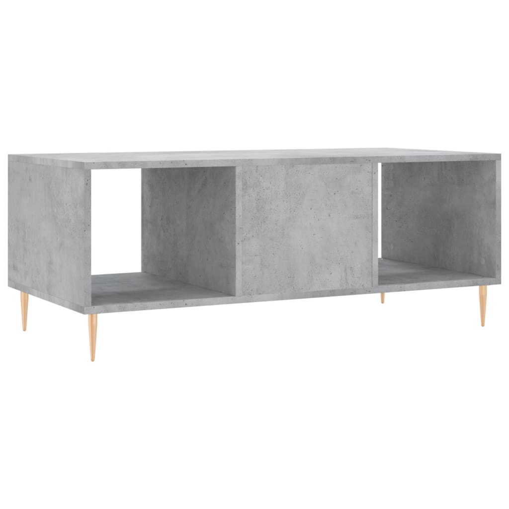 Table basse gris béton 102x50x40 cm en bois