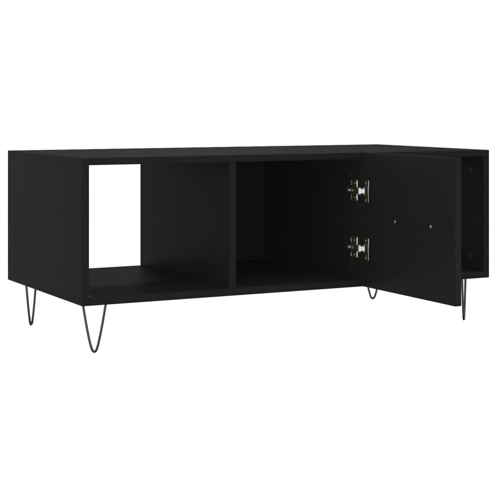 Coffee Table Black 102x50x40 cm Wood Material