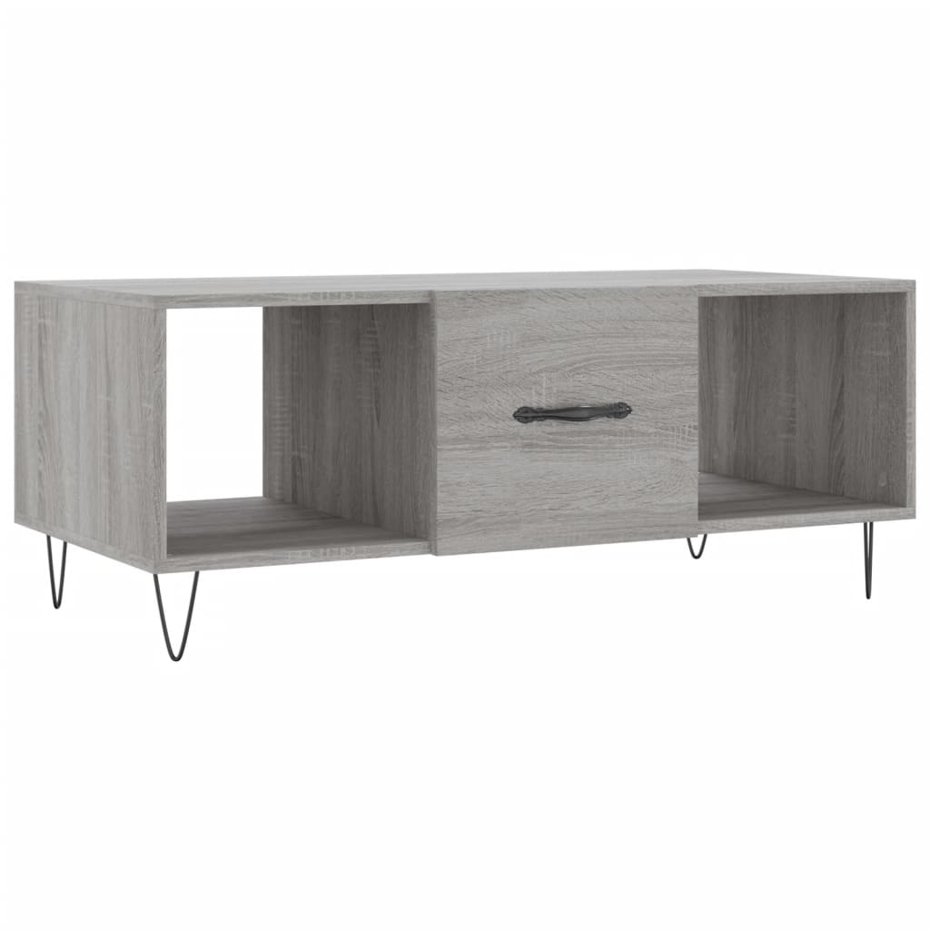 Table basse Sonoma grise 102x50x40 cm en bois