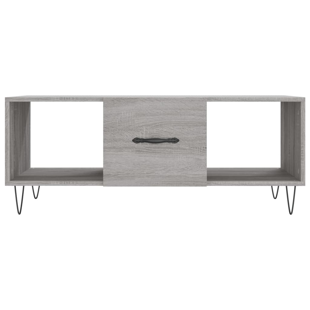 Table basse Sonoma grise 102x50x40 cm en bois