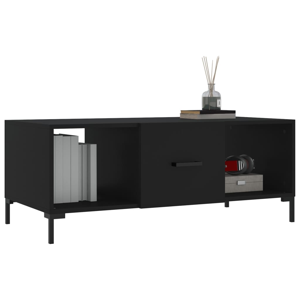 Coffee Table Black 102x50x40 cm Wood Material