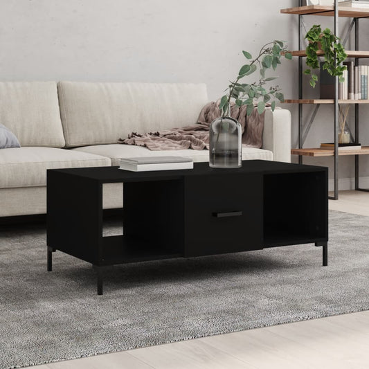 Coffee Table Black 102x50x40 cm Wood Material
