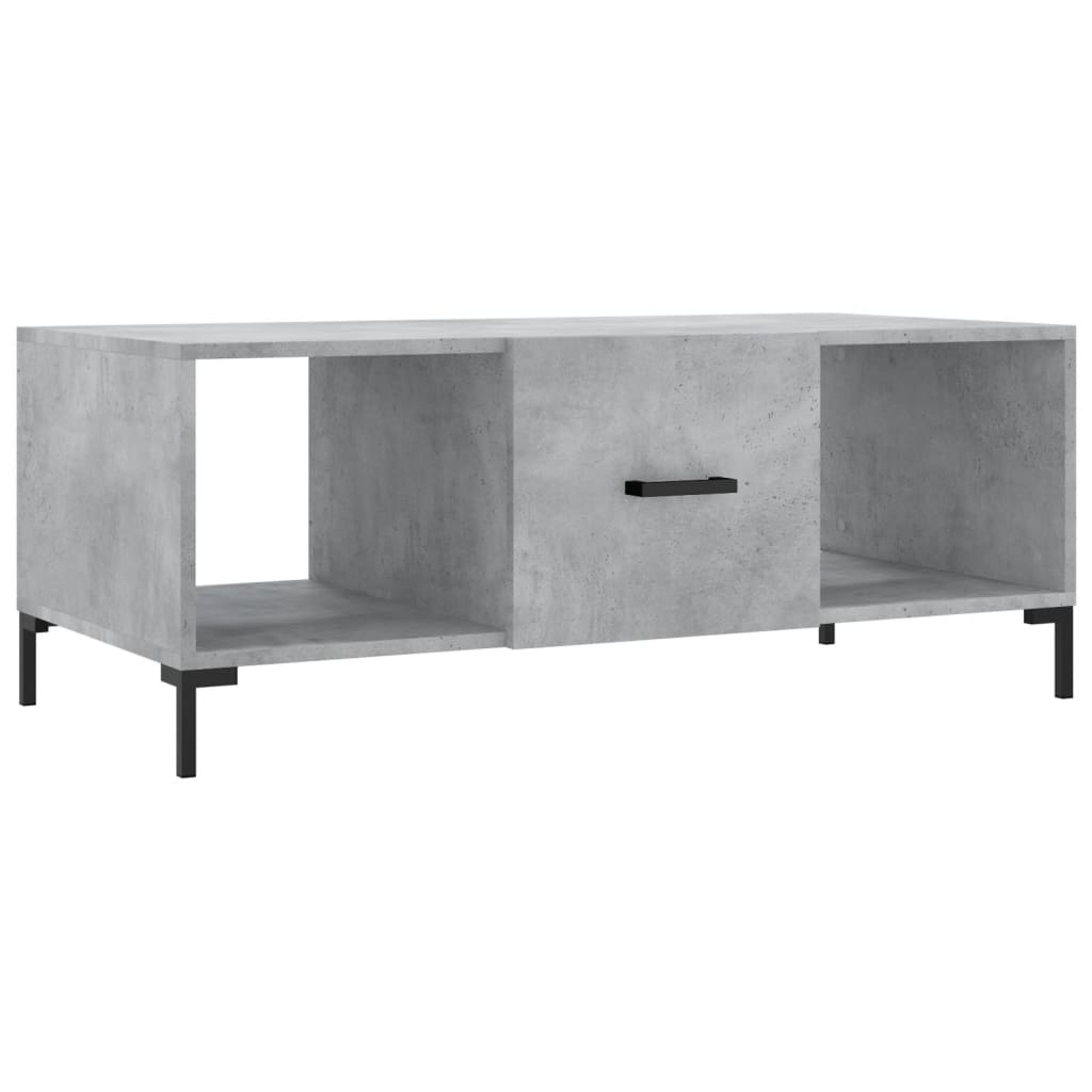 Table basse gris béton 102x50x40 cm en bois