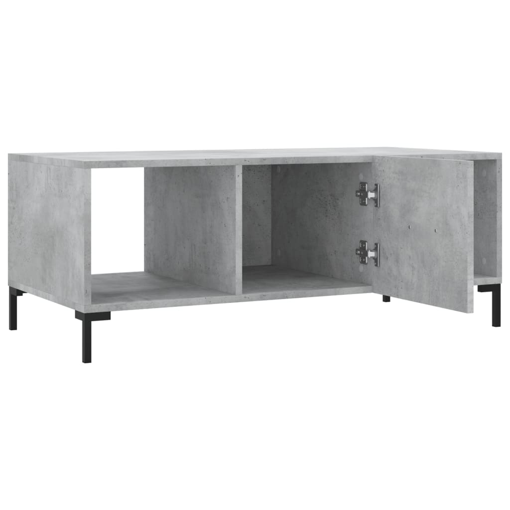 Table basse gris béton 102x50x40 cm en bois