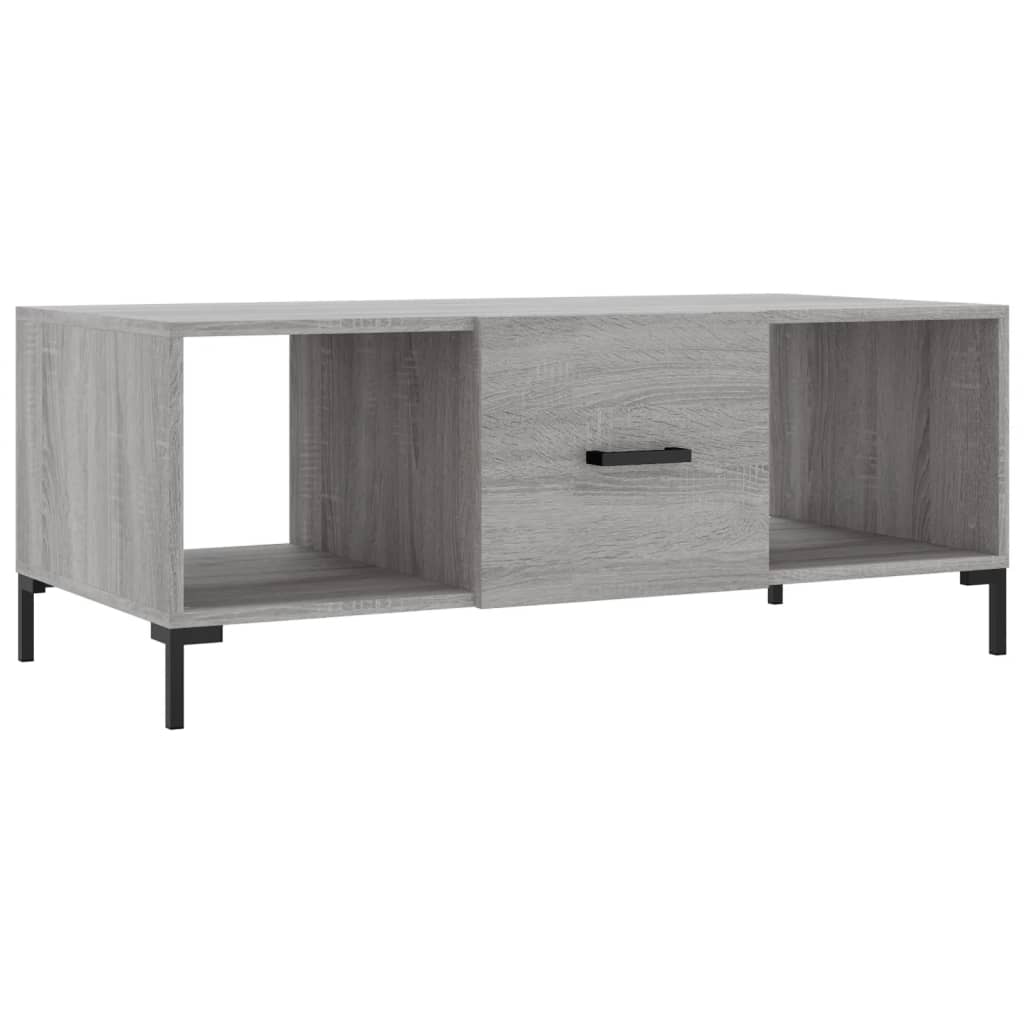 Table basse Sonoma grise 102x50x40 cm en bois