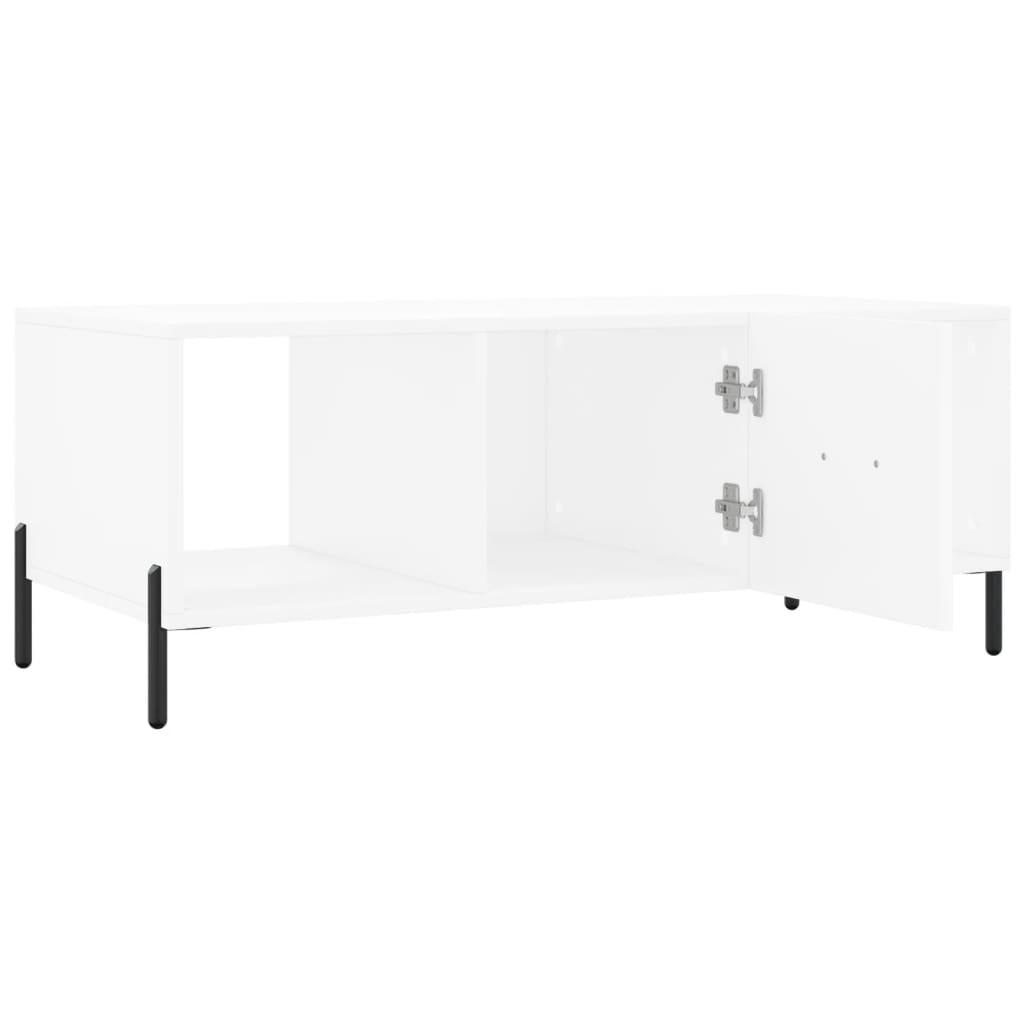Table basse blanche 102x50x40 cm en bois