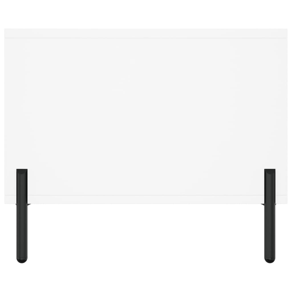 Table basse blanche 102x50x40 cm en bois