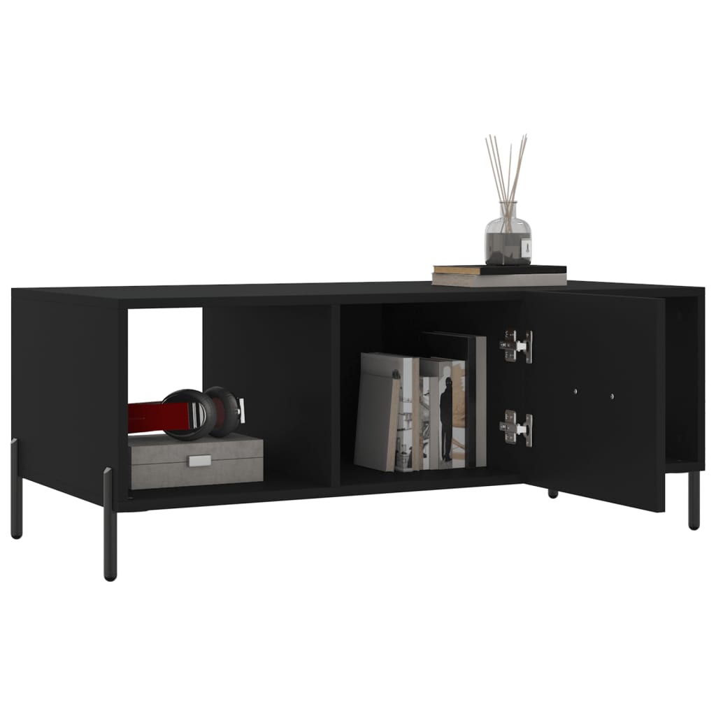 Coffee Table Black 102x50x40 cm Wood Material