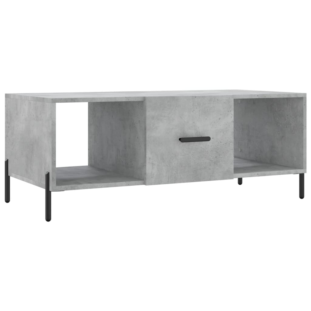 Table basse gris béton 102x50x40 cm en bois