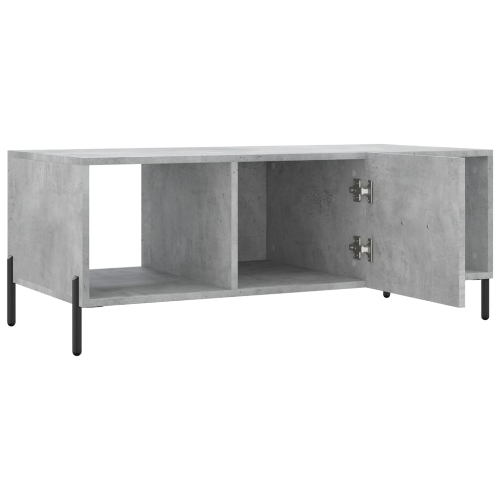 Table basse gris béton 102x50x40 cm en bois