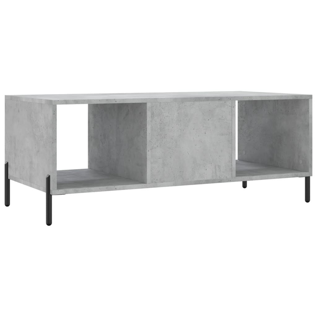 Table basse gris béton 102x50x40 cm en bois