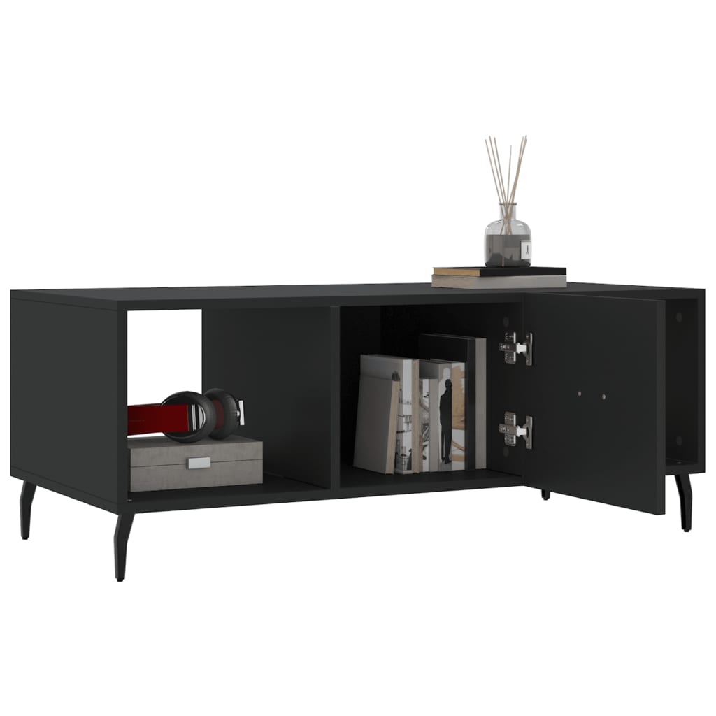 Coffee Table Black 102x50x40 cm Wood Material