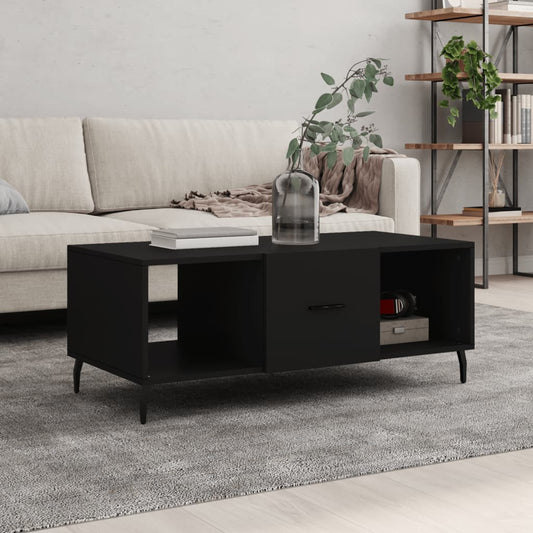 Coffee Table Black 102x50x40 cm Wood Material