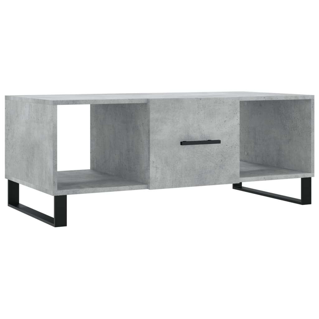 Table basse gris béton 102x50x40 cm en bois