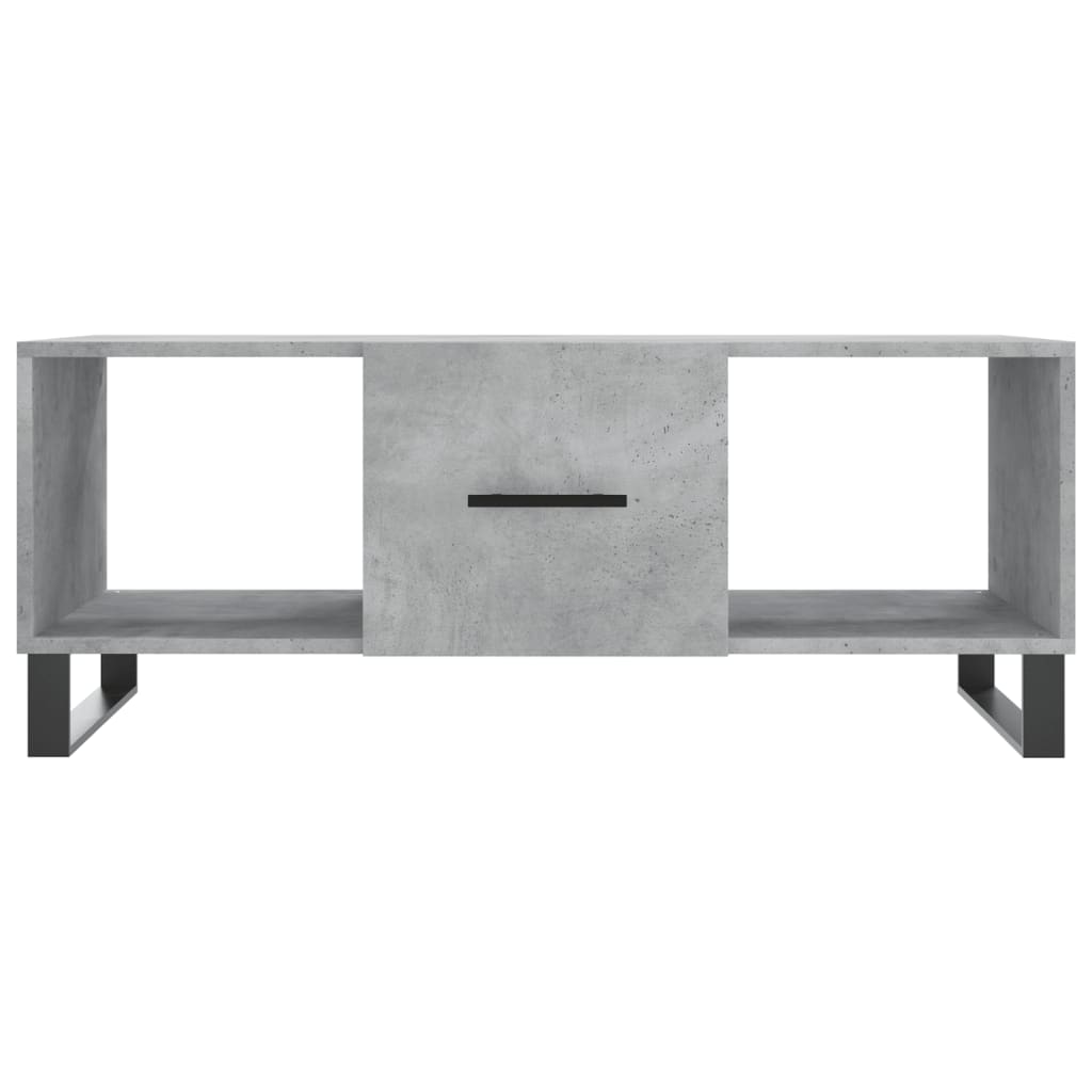 Table basse gris béton 102x50x40 cm en bois