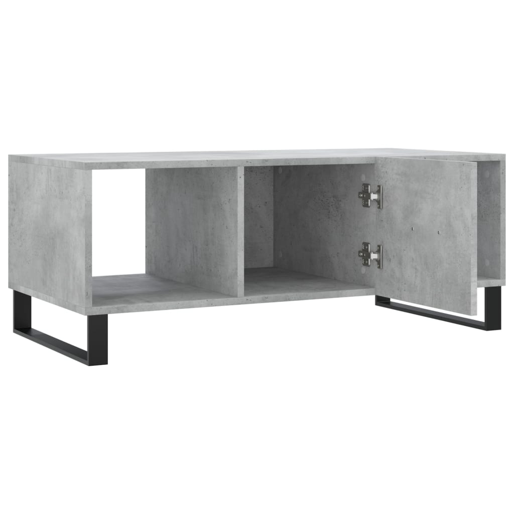 Table basse gris béton 102x50x40 cm en bois