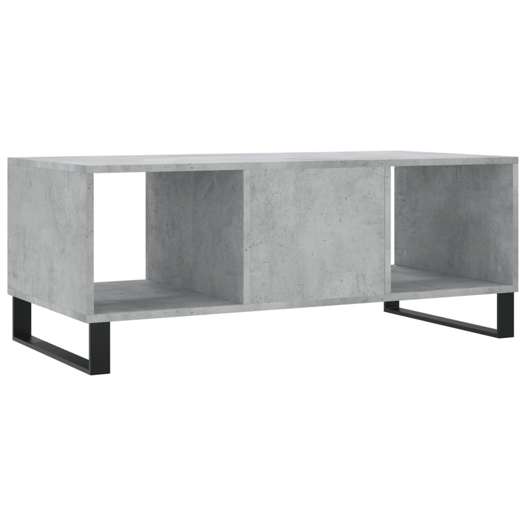 Table basse gris béton 102x50x40 cm en bois