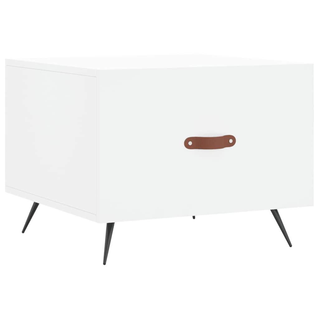 Table basse blanche 50x50x40 cm en bois