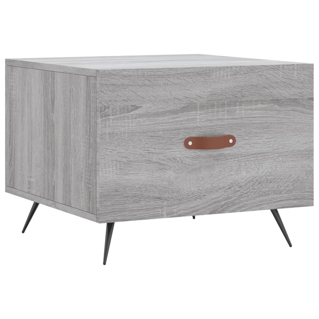 Table basse Sonoma grise 50x50x40 cm en bois