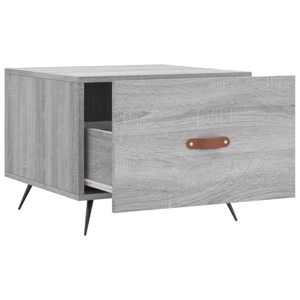Table basse Sonoma grise 50x50x40 cm en bois