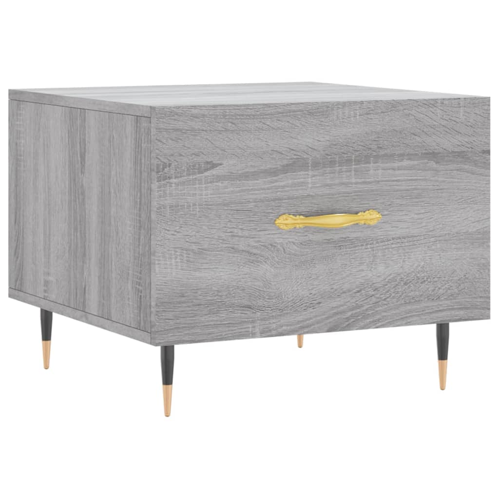 Table basse Sonoma grise 50x50x40 cm en bois