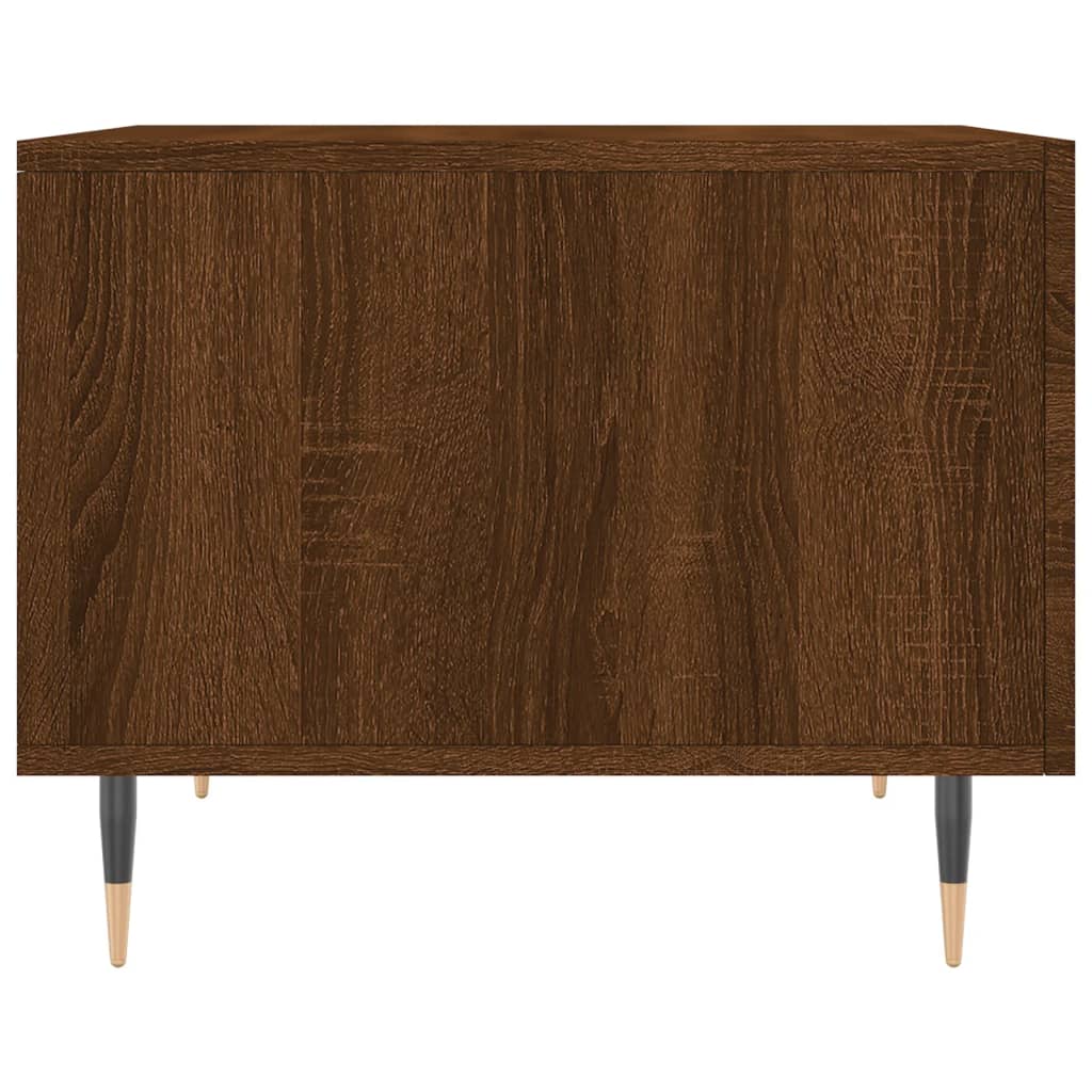 Table basse aspect chêne marron 50x50x40 cm en bois