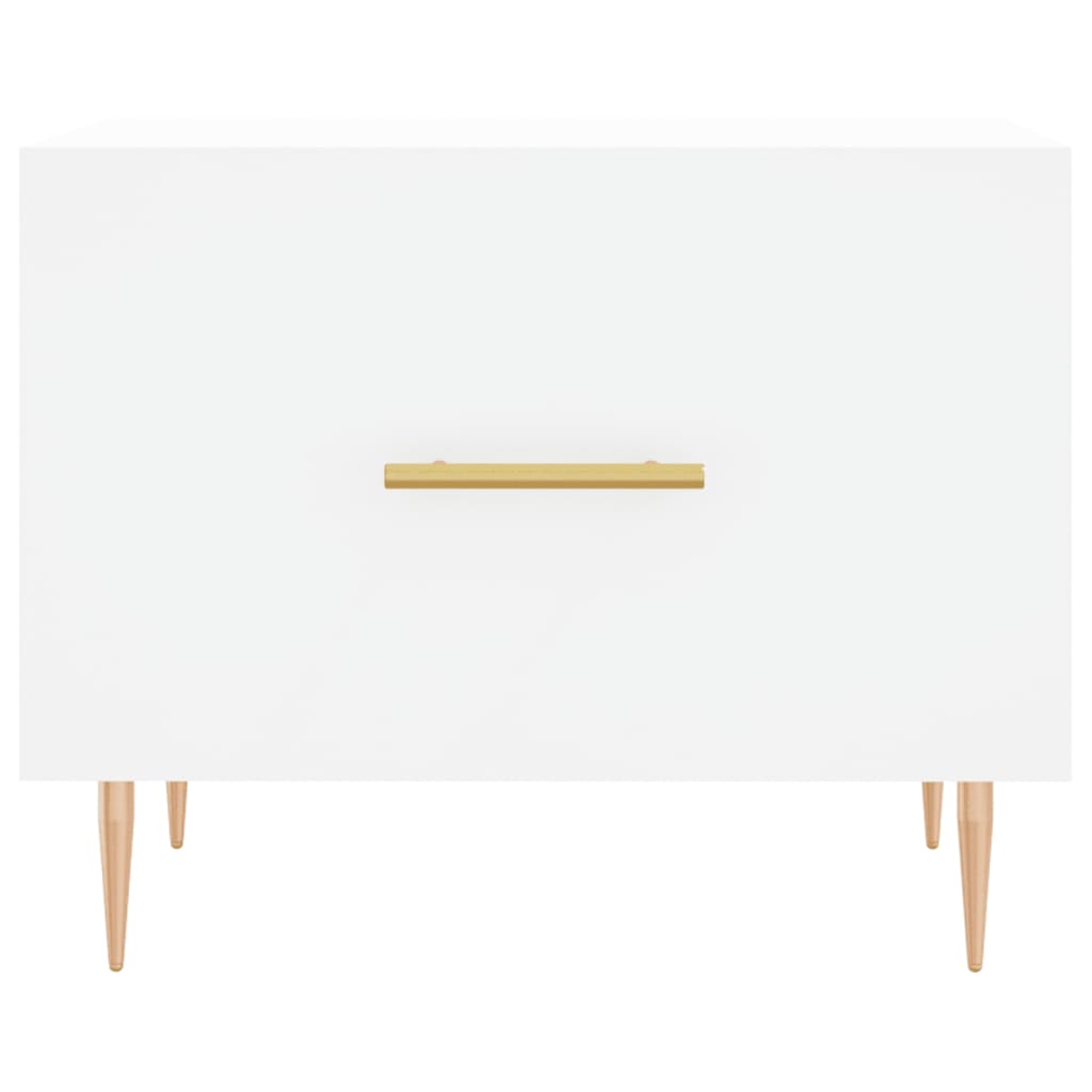 Table basse blanche 50x50x40 cm en bois