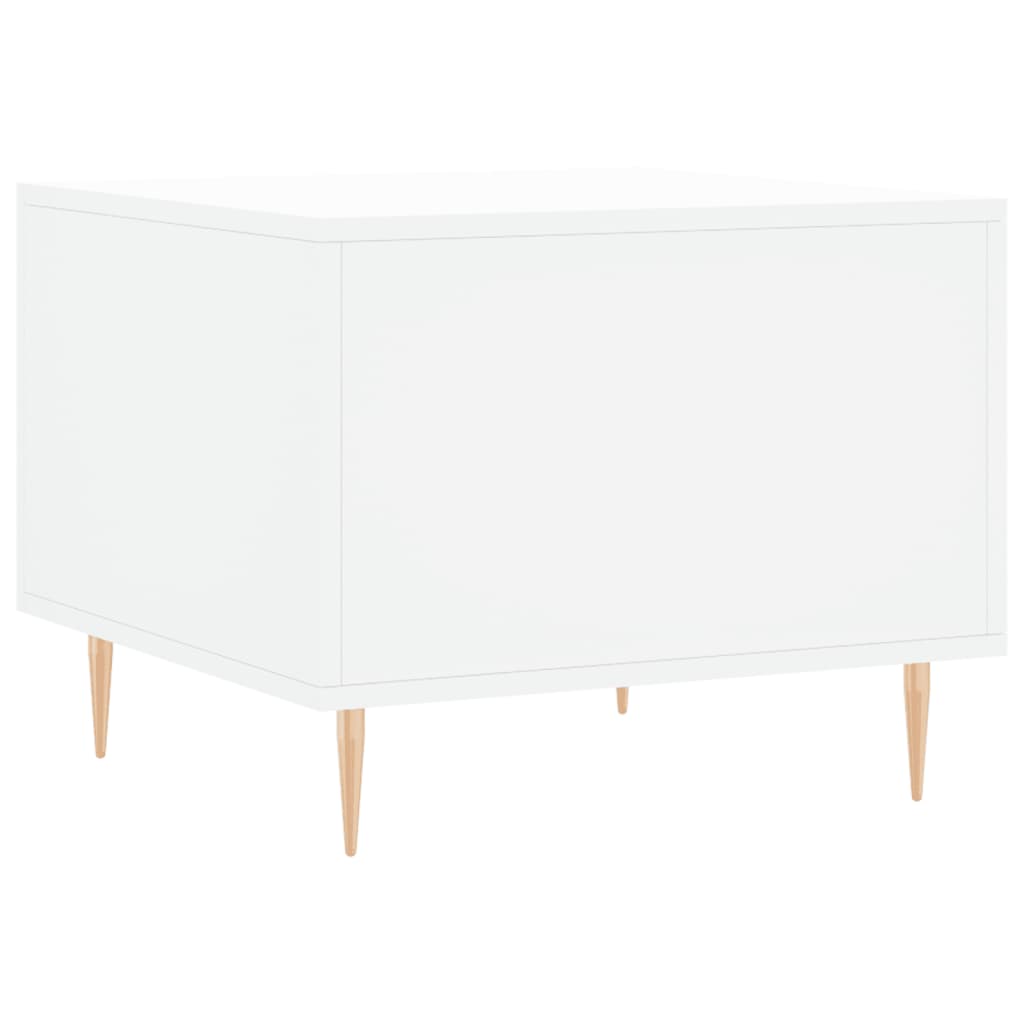 Table basse blanche 50x50x40 cm en bois