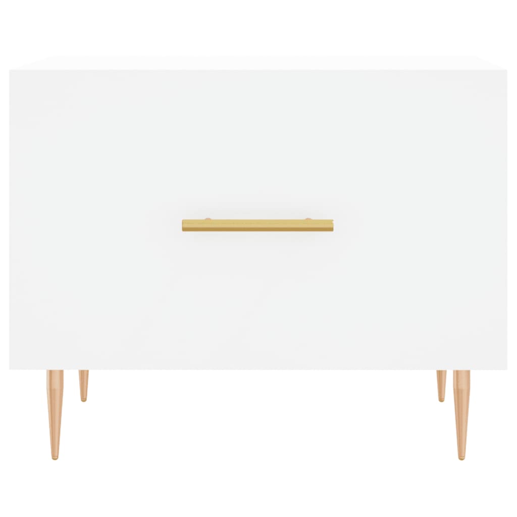 Tables basses 2 pcs. Blanc 50x50x40 cm en bois