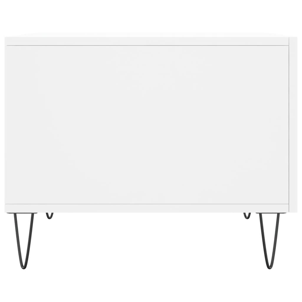 Table basse blanche 50x50x40 cm en bois