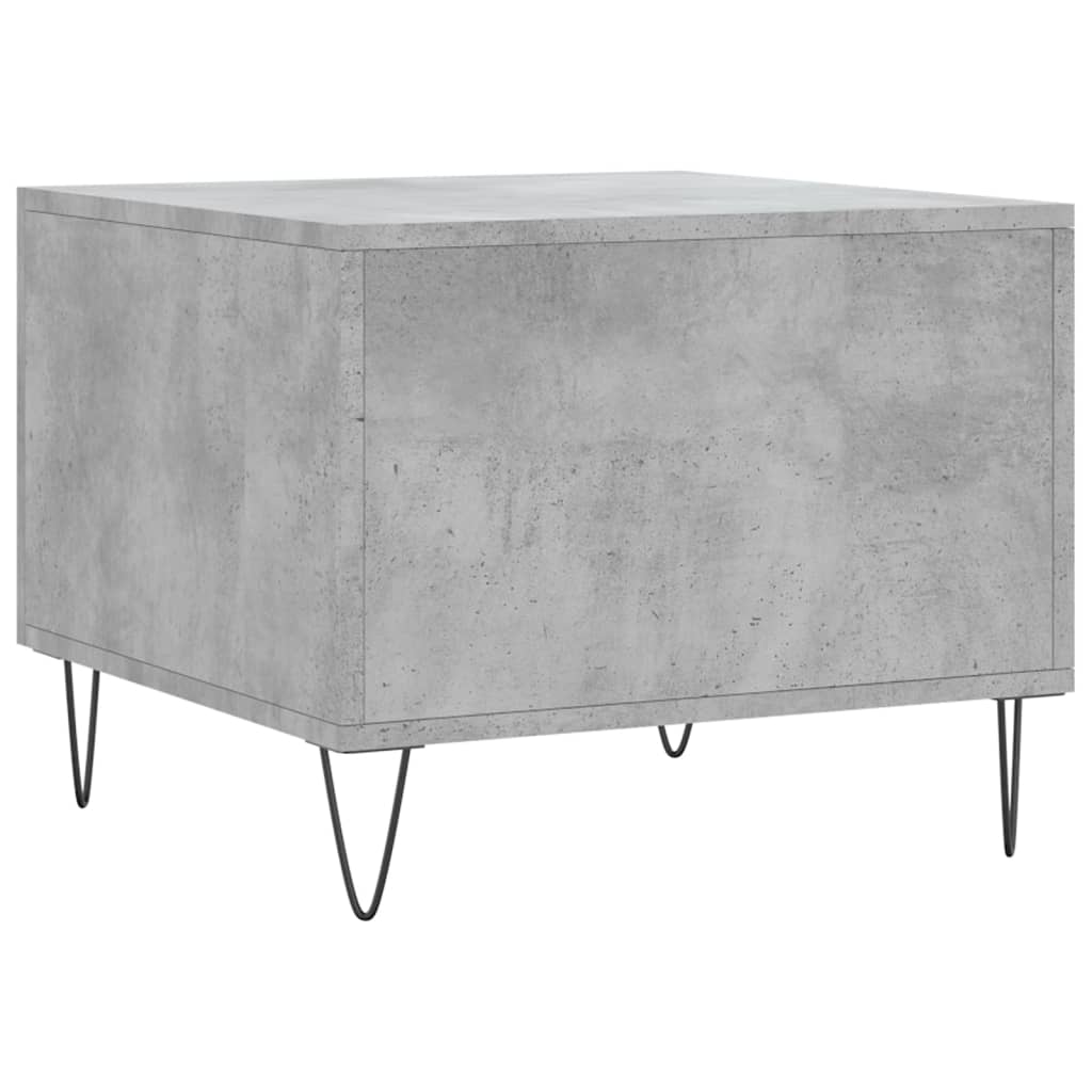 Table basse gris béton 50x50x40 cm en bois