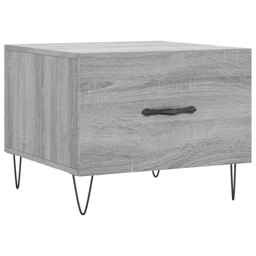 Table basse Sonoma grise 50x50x40 cm en bois