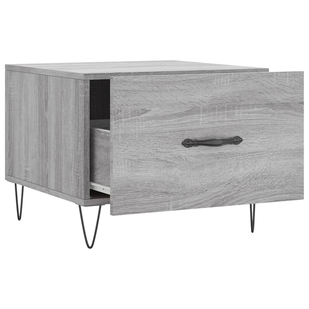 Table basse Sonoma grise 50x50x40 cm en bois